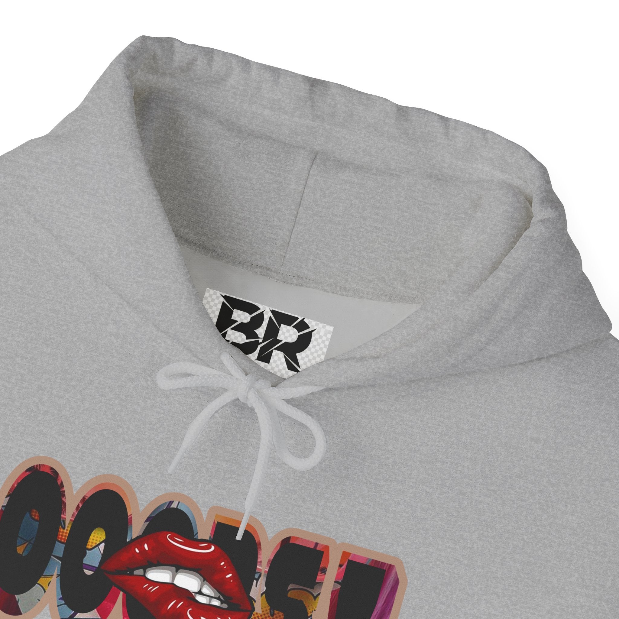 Joker Laugh Hoodie — "Ooops!" Dripping Lips Graphic Sweatshirt